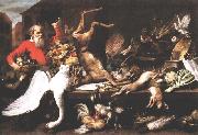 SNYDERS, Frans Still Life with Dead Game, Fruits, and Vegetables in a Market w t oil painting artist
